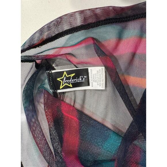 Fredrick’s Of Hollywood Size Small Sheer Mesh Underwire Camisole Lingerie Artsy - Picture 6 of 7